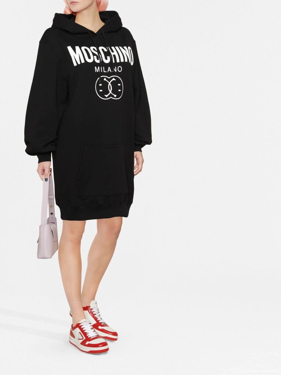 Affordable Moschino Love hooded dress Women logo-print 0429